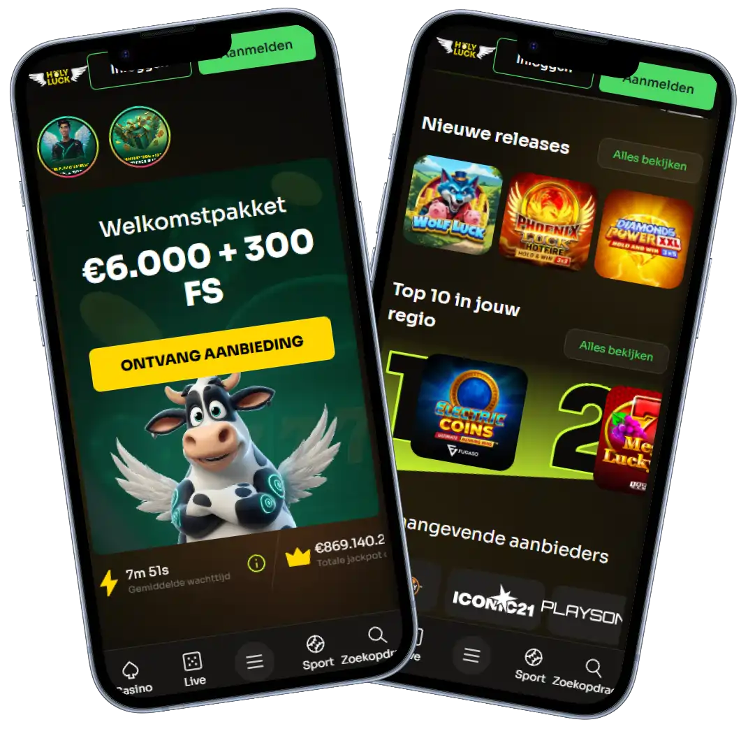 holyluck casino mockup mobile