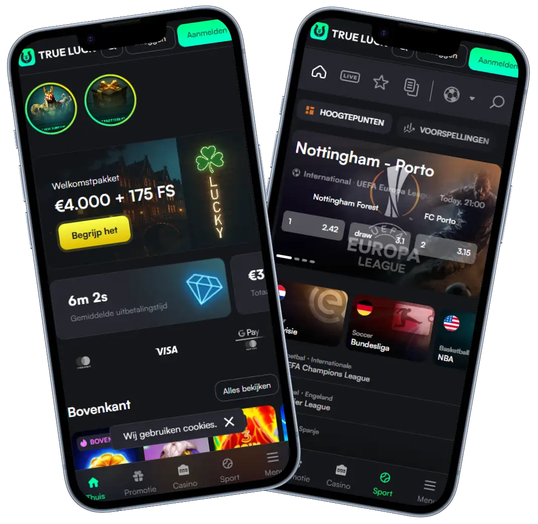 trueluck casino mockup mobile